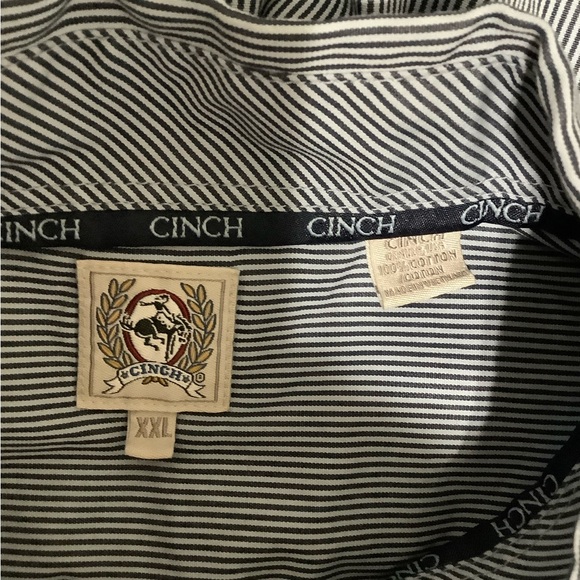 Cinch Men's Gray Anvil Allover Print Button Down Long Sleeve Shirt Size Large - Picture 4 of 4